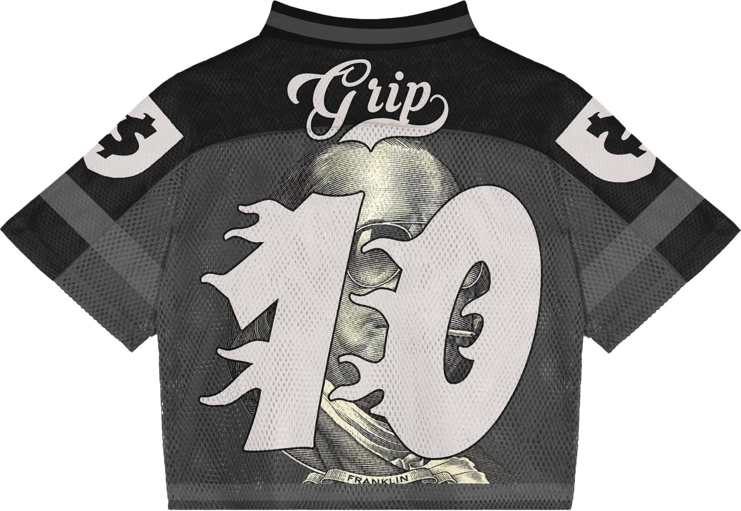 Golden Grip Benjamin Francklin black football jersey