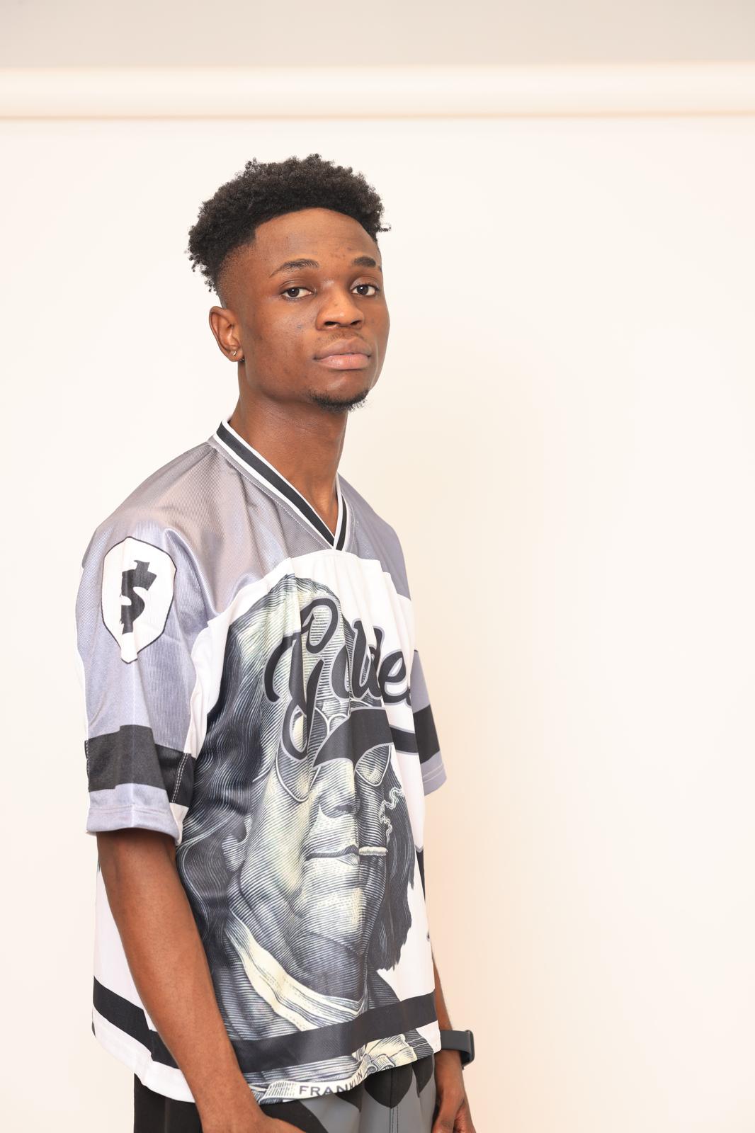 Golden Grip Benjamin Francklin white football jersey