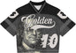 Golden Grip Benjamin Francklin black football jersey