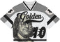 Golden Grip Benjamin Francklin white football jersey