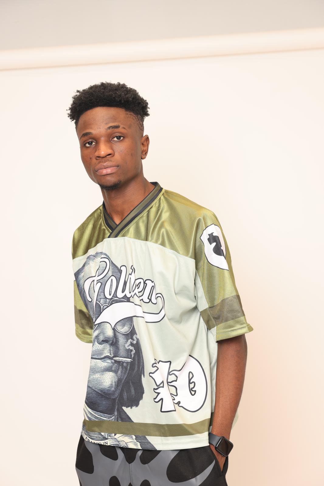 Golden Grip green Benjamin Francklin football jersey
